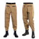 3D nylon lightweight waterproof fishing waders one-piece waist-high fishing clothing rain pants with rain boots one-piece wading pants PVC green waist-high belt style 38