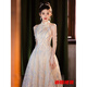 Zhizhoufeng Xiaowei evening dress skirt women's new toasting dress bride new Chinese style high-end light luxury niche flat L