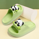 Children's slippers summer for boys and girls, middle-aged and older children's home indoor non-slip comfortable soft-soled parent-child outdoor sandals green 35 inner length 22.5cm suitable for feet 21.5-22cm long