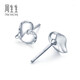 Chow Sang Sang (CHOW SANG SANG) platinum earrings Pt950 heart-shaped earrings platinum earrings 86385E