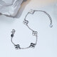 Meluxe pt950 platinum four-leaf clover crushed ice bracelet platinum anniversary gift birthday gift for girlfriend single side about 5.56g-16+3cm