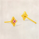 Saturday Welfare Lottery Tourmaline Gold Pure Gold Star Earrings Birthday Gift J0916105 About 0.73g Pair