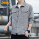 Jeep (JEEP) jacket men's autumn and winter corduroy business executive jacket tops trendy men's gray XL