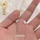 Nianfu S999 Pure Silver Kitten Earrings for Women, Pure Silver for Ear Holes, No Picking for Sleeping, Cute Mid-Autumn Festival Gift for Girls, Kitten Earrings, 999 Pure Silver