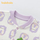 Balabala shopping mall same style baby jumpsuit autumn baby outdoor crawling clothes 2025 new cute and cute purple 70120 66cm
