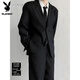 Playboy (PLAYBOY) black two-button DK suit uniform suit college style student style suit spring and autumn single piece suit jacket M Collect and follow for priority delivery