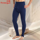 Three-gun men's autumn and winter cotton stretch high-waist slim-fit warm and cold-resistant linen pants cotton wool trousers underpants thicker cotton long johns 61069 Navy XL (weight 130-150Jin Jin is equal to 0.5 kg)
