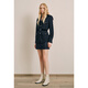OBBLIGATO Olgado autumn and winter sequined floral yarn waist coat suit jacket navy blue L