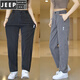 Jeep Spirit Lycel Tennis Jeans Jeans Loose y suaves piernas anchas de los hombres Mandilla de moda Pantalones largos 2025 1048 Gray M [sugerido 90-115Jin [Jin equivale a 0.5 kg]]