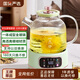 Health pot all-glass stew all-in-one kettle mini household thermostatic kettle tea maker electric kettle electric ceramic stove turquoise 1.5L no tea leakage/12H intelligent heat preservation