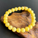 Yuzhi 1 item, 1 certificate, 1 shot, natural Russian raw ore, unoptimized beeswax bracelet, amber bracelet, bead diameter 8.2mm, hand circumference 15.6cm, 6.8g G672