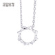 Misu platinum pt950 lucky garland diamond necklace women's fashionable platinum chain set as a birthday gift for girlfriend, inlaid with moissanite, length 40+3+3cm