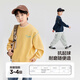 Zuoxi Children's Clothing Boys' Sweaters 2025 New Children's Autumn Clothing Contrast Color Letter Print Big Children's Tops Yellow 160