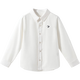 YEEHOO boys' shirts, children's shirts, medium and large children's clothing, pure cotton tops, long-sleeved college style spring clothes, white 165