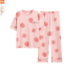 Pijama modal para mujeres en verano 2025 Nuevos pantalones de trajes de manga corta todo algodón coreano delgado para ropa al aire libre Y9719 XL (recomendado 115-130Jin [Jin iguala 0.5 kg])