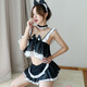 
Long night man sex underwear women's sexy cute uniform seductive passion maid outfit 1283 black one size (80-120Jin [Jin equals 0.5 kg])