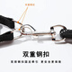 Dog leash 2 meters 3 meters long reflective dog rope large medium small dog Teddy Golden Retriever pet dog leash black three-piece set collar + chest + rope 1.5 meters S size about 5-12 Jin Jin equals 0.5 kg