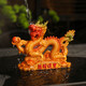 Yunhua color-changing golden dragon tea pet ornaments to attract wealth and support creative tea sets for elders tea tray tea table twelve zodiac accessories Xianglong Nafu (gold)