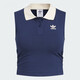 Adidas clover Frauentuch 2025 Herbst Neues heißes Mädchen Kurzes enge Lappel -Kissen -Weste Ke3893 Ke3893 Deep Indigo_Vest_Breast Kissen L.