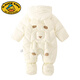 G.duck baby winter clothes, down jacket suit, male and female baby foot-wrapped outdoor onesie, autumn and winter warm wuhu blue 100cm