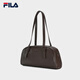 FILA Official Women's Bag Handbag 2025 Winter New Fashion Casual Shoulder Bag Handbag Boston Bag Dark Original Brown-BN XS