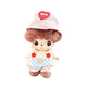 Shantou Lincun baby clothes plush pendant dimoo youth overalls Pluto baby clothes set little policewoman T + pink and white plaid suspenders C suitable for 18cmDIMOO