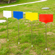 Benxinnong thickened large white three-dimensional assembled ground plug agricultural flower experiment label gardening label sign ground plug with plastic pole with a total height of 40 cm