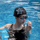Olevo silicone swimming cap for women with long hair that does not tie the head, high appearance, waterproof, large head circumference, adult high elasticity, non-tight swimming equipment, black star style