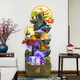 Yunya Rockery Fließender Wasserbrunnen Balkon Dekoration Büroeingang Großer Feng Shui Rad bodengesteuertes zirkulierendes Wasseransicht Fischtank Orament 9923 kleines Rockery-Modell [108 cm Höhe]