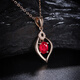 Tingliang 18K gold set with 0.8 carat ruby pendant and colorful treasure necklace with identification certificate as a gift for your lover. Pendant with 18K gold necklace