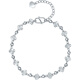 Saturday Fu PT950 platinum bracelet for women platinum four-leaf clover birthday gift B0721006 about 3.67g 16+3cm