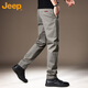 JEEP Casual Pants Men's Autumn and Winter Business Loose Pants Men's Trendy Straight Versatile Men's Pants Dark Gray 34