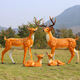 Fuyayi simulated sika deer sculpture ornaments outdoor garden courtyard lawn landscape sketch fiberglass elk animal model No. 3 deer pair
