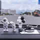 Chuang Jingyi chooses car ornaments men's center console high-end car accessories ornaments 2025 new center console Internet celebrity interior sense spin gold astronaut three-piece set + black big G + Saturn +