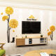Kreativer Löwenzahn-Fernseher-Hintergrund Wandaufkleber Wohnzimmer Wanddekoration Schlafzimmer Raumlayout 3D dreidimensionaler Aufkleber Selbstklebend 3294a Modell Deep Yellow Medium