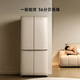 MINIJ retro 512L cross-door refrigerator embedded global purification dual frequency conversion first-level energy efficiency air-cooled frost-free large capacity cheese white BCD-JS512WB national subsidy