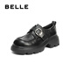 Belle Zhang Linghe recommends black loafers for women, shopping mall style cowhide thick-soled jk shoes E1Z1DCM5 black 38 (240mm)