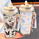 
THERMOS Simple Butterfly Thermos (THERMOS) Stainless Steel Portable Double Drinking Coffee Cup 2025 New Women's Straw Water Cup High-Precision BW1048 Blue Butterfly + Lanyard 316 Stainless Steel