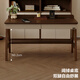 Quanyou Home New Chinese Style Small Apartment Living Room Modern Simple Solid Wood Legs Desk Bedroom Office Desk Computer Table with Storage Manufacturer Straight Hair Walnut Color 1.4m Desk with Plug Inlet + Solid Wood Table Legs + Large Double Drawers on the Upper Floor