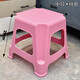 Thickened simple square stool for children and adults at home, plastic low stool, dining table, chair, coffee table, shoe changing stool, square stool matcha green 1 piece (no foot pads)