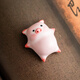 Jisu Ru Kiln Bubble Pig Tea Pet Ornaments Boutique Tea Tray Decorations for Tea Raising Players Cute Creative Tea Tray Decoration Pink Ru Kiln Tea Pet/Incense Road_Bubble Pig Simple Decoration No Specifications