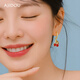 AJIDOU Ajidou Earrings Birthday Gift Sweet Cherry Pendant Earrings Versatile Gift for Girlfriends and Best Friends Gold + Red
