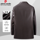 Pierre Cardin leather jacket men's spring and autumn business casual lapel leather jacket middle-aged men's dad's jacket tops for men