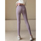 LULUUVTTOH yoga pants for women for all seasons, high-waisted butt-lifting, seamless sports tight-fitting elastic running Pilates training fitness pants for women, grape thistle purple, no need to wear underwear XL (125-140Jin Jin equals 0.5kg)