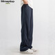 MMOPTOP Japanese Slim Straight Guard Pants Autumn Men's Drapey Loose Sports Casual Pants MXXK61 Sapphire Blue L