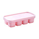 DIY homemade ice cube mold household silicone ice tray refrigerator ice box storage artifact student men and women green 1 piece