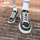 FILA official men's shoes COOKIES retro canvas shoes 2025 summer new cookie shoes fashion casual shoes black/milk white-BG 43