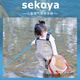 SEKOYA one-piece children's play wear wading pants, light and breathable, fishing in the sea, beaches, streams and suspenders, one-piece bottom S _Height (88-105CM)