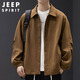 JEEP SPIRIT Jeep Work Jacket Men's 2025 Autumn and Winter Trendy Brand American Retro Handsome Jacket Men's Brown XL