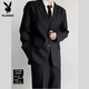 Playboy (PLAYBOY) black two-button DK suit uniform suit college style student style suit spring and autumn single piece suit jacket M Collect and follow for priority delivery